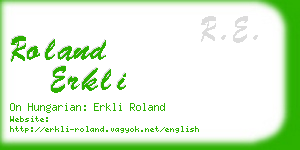 roland erkli business card